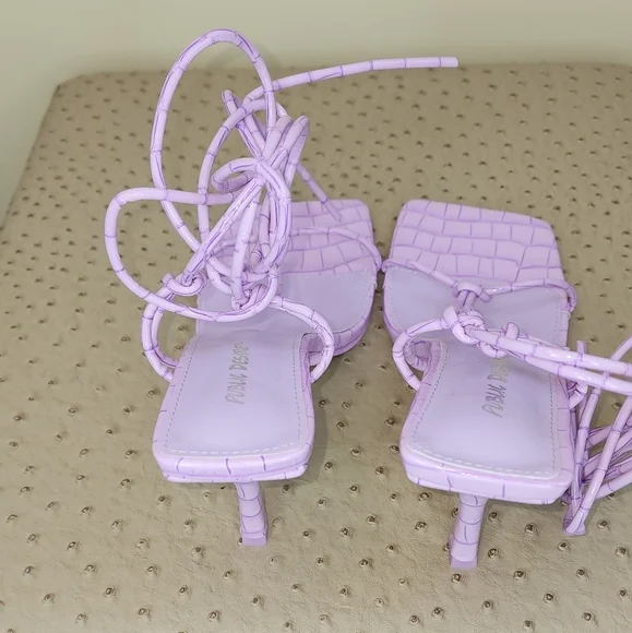 Asos Croc lilac sandals - Picture 3 of 8